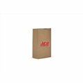 North American Bags Yes Ace Logo Paper Brown Shopping Bag Recycled 7.87 in. H X 2.43 in. W X 4.4 in. L, 500PK 875009